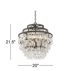 Beloit 20" Wide Clear Crystal 4-Light Chandelier -Golden Lighting Shop beloit 20 inch wide clear crystal 4 light chandelier 9h547views4