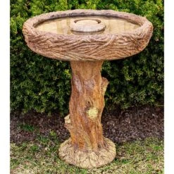 Birds Nest 24 1/2" High Relic Hi-Tone Outdoor Birdbath