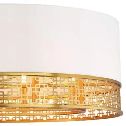 Blairmoor 33 1/2" Wide Honey Gold And Faux Silk Pendant Light -Golden Lighting Shop blairmoor 33 and one half inch wide honey gold and faux silk pendant light 93e49views1