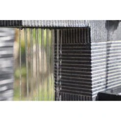 Block Fall 33 1/2"H Black Gray Outdoor LED Floor Fountain -Golden Lighting Shop block fall 33 and one half inchh black gray outdoor led floor fountain 194n6views2