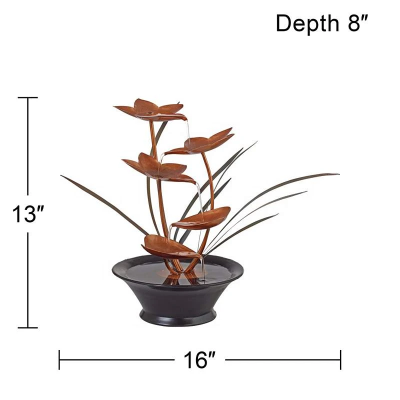 Bloomfield Copper Flower 13" High Tabletop Fountain 8 Bloomfield Copper Flower 13" High Tabletop Fountain - Image 6