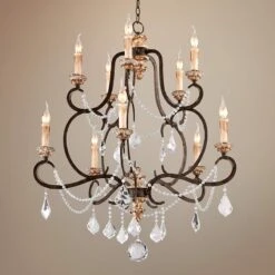 Troy Bordeaux Collection 32 1/4" Wide Parisian Bronze Chandelier