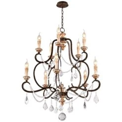Troy Bordeaux Collection 32 1/4" Wide Parisian Bronze Chandelier -Golden Lighting Shop bordeaux collection 32 and one quarter inch wide parisian bronze chandelier 3r747views1