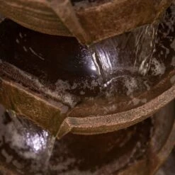 Alpine Bowls 34" High 5-Tier Indoor-Outdoor LED Waterfall Fountain -Golden Lighting Shop bowls 34 inch high 5 tier indoor outdoor led waterfall fountain 66f54views2