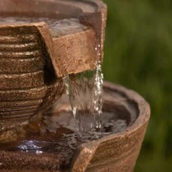 Alpine Bowls 34" High 5-Tier Indoor-Outdoor LED Waterfall Fountain -Golden Lighting Shop bowls 34 inch high 5 tier indoor outdoor led waterfall fountain 66f54views3