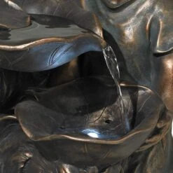 Boy And Girl Indoor-Outdoor Bronze 23" High Fountain -Golden Lighting Shop boy and girl indoor outdoor bronze 23 inch high fountain v7890views1