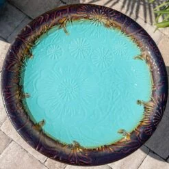 Brandy 22" High Teal Blue Ceramic Garden Birdbath 12 Brandy 22" High Teal Blue Ceramic Garden Birdbath -Golden Lighting Shop brandy 22 inch high teal blue ceramic garden birdbath 78f14views4