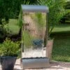 Breckenridge 42" High Steel Mirror LED Outdoor Wall Fountain -Golden Lighting Shop breckenridge 42 inch high steel mirror led outdoor wall fountain 78e57cropped