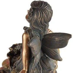 Bronze Garden Fairy 22" High Fountain With LED Light -Golden Lighting Shop bronze garden fairy 22 inch high fountain with led light 88g55views2