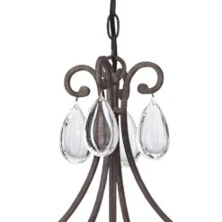 Bruini 20" Wide 4-Light Bronze And Crystal Chandelier 11 Bruini 20" Wide 4-Light Bronze And Crystal Chandelier -Golden Lighting Shop bruini 20 inch wide 4 light bronze and crystal chandelier 7f836views2