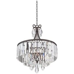 Bruini 20" Wide 4-Light Bronze And Crystal Chandelier 13 Bruini 20" Wide 4-Light Bronze And Crystal Chandelier -Golden Lighting Shop bruini 20 inch wide 4 light bronze and crystal chandelier 7f836views4