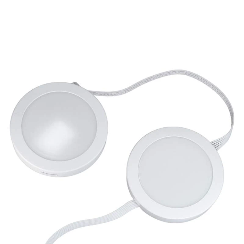 Brun 4 1/2"W White Slim LED Plug-In Puck Lights Set Of 3 5 Brun 4 1/2"W White Slim LED Plug-In Puck Lights Set Of 3 - Image 3