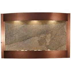 Calming Waters Green Stone Copper Vein 35"H Wall Fountain -Golden Lighting Shop calming waters green stone copper vein 35 inchh wall fountain 6v109