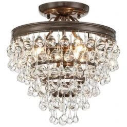 Calypso 12" Wide Crystal Vibrant Bronze Chandelier -Golden Lighting Shop calypso 12 inch wide crystal vibrant bronze chandelier 2c233views3