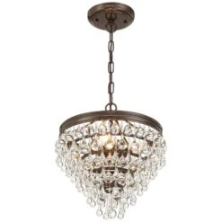 Calypso 12" Wide Crystal Vibrant Bronze Chandelier -Golden Lighting Shop calypso 12 inch wide crystal vibrant bronze chandelier 2c233views4