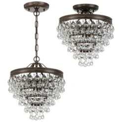 Calypso 12" Wide Crystal Vibrant Bronze Chandelier -Golden Lighting Shop calypso 12 inch wide crystal vibrant bronze chandelier 2c233views5