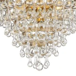 Calypso 12" Wide Vibrant Gold And Crystal Mini Chandelier -Golden Lighting Shop calypso 12 inch wide vibrant gold and crystal mini chandelier 56e50views1