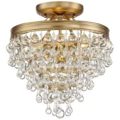 Calypso 12" Wide Vibrant Gold And Crystal Mini Chandelier -Golden Lighting Shop calypso 12 inch wide vibrant gold and crystal mini chandelier 56e50views3