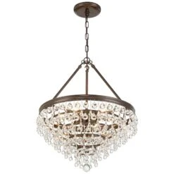 Calypso 20" Wide Crystal Vibrant Bronze Chandelier -Golden Lighting Shop calypso 20 inch wide crystal vibrant bronze chandelier 2c241views3