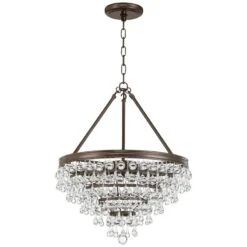 Calypso 20" Wide Crystal Vibrant Bronze Chandelier -Golden Lighting Shop calypso 20 inch wide crystal vibrant bronze chandelier 2c241views4