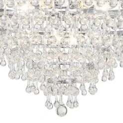 Calypso 24" Wide Polished Chrome And Crystal Chandelier -Golden Lighting Shop calypso 24 inch wide polished chrome and crystal chandelier 7f895views1