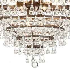 Calypso 24" Wide Vibrant Bronze And Crystal Chandelier -Golden Lighting Shop calypso 24 inch wide vibrant bronze and crystal chandelier 6f644views1