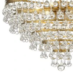Calypso 24"W Vibrant Gold And Crystal Teardrop Chandelier 8 Calypso 24"W Vibrant Gold And Crystal Teardrop Chandelier -Golden Lighting Shop calypso 24 inchw vibrant gold and crystal teardrop chandelier 61h97views1