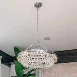 Calypso 30" Wide Polished Chrome And Crystal Chandelier