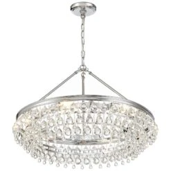 Calypso 30" Wide Polished Chrome And Crystal Chandelier -Golden Lighting Shop calypso 30 inch wide polished chrome and crystal chandelier 18f74views3