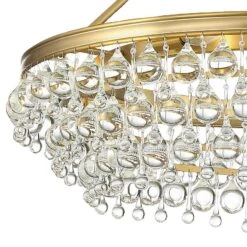 Calypso 30"W Vibrant Gold And Crystal Teardrop Chandelier 10 Calypso 30"W Vibrant Gold And Crystal Teardrop Chandelier -Golden Lighting Shop calypso 30 inchw vibrant gold and crystal teardrop chandelier 62e48views1