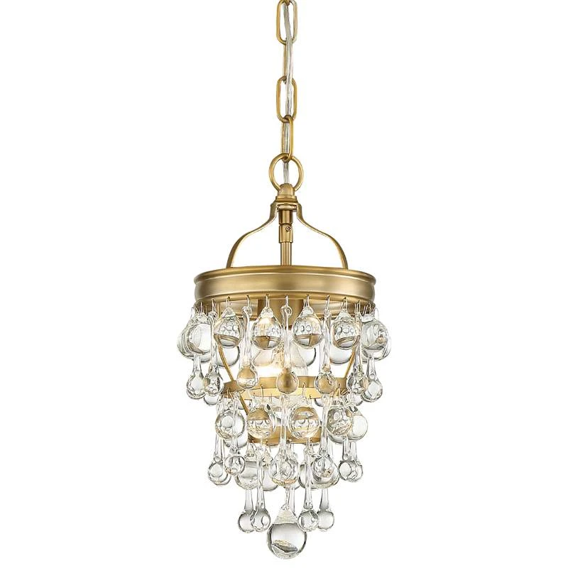 Calypso 7 1/2" Wide Vibrant Gold And Crystal Mini Chandelier 4 Calypso 7 1/2" Wide Vibrant Gold And Crystal Mini Chandelier - Image 2
