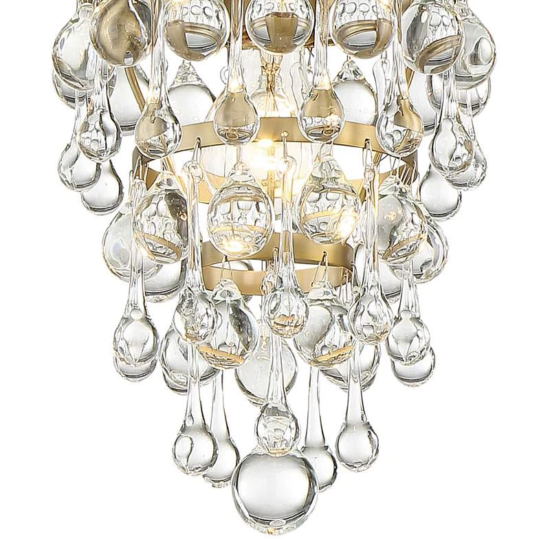 Calypso 7 1/2" Wide Vibrant Gold And Crystal Mini Chandelier 5 Calypso 7 1/2" Wide Vibrant Gold And Crystal Mini Chandelier - Image 3