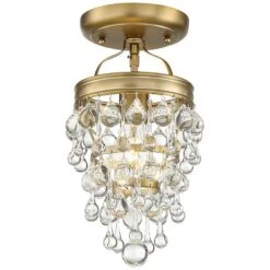 Calypso 7 1/2" Wide Vibrant Gold And Crystal Mini Chandelier 12 Calypso 7 1/2" Wide Vibrant Gold And Crystal Mini Chandelier -Golden Lighting Shop calypso 7 and one half inch wide vibrant gold and crystal mini chandelier 71x53views3