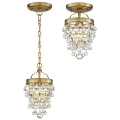 Calypso 7 1/2" Wide Vibrant Gold And Crystal Mini Chandelier 13 Calypso 7 1/2" Wide Vibrant Gold And Crystal Mini Chandelier -Golden Lighting Shop calypso 7 and one half inch wide vibrant gold and crystal mini chandelier 71x53views4