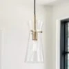 Capital Lighting Mila 6" Wide Aged Brass Crackle Glass Mini Pendant