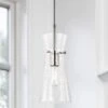 Capital Lighting Mila 6" Wide Nickel And Crackle Glass Mini Pendant -Golden Lighting Shop capital lighting mila 6 inch wide nickel and crackle glass mini pendant 617m3cropped