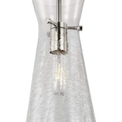 Capital Lighting Mila 6" Wide Nickel And Crackle Glass Mini Pendant -Golden Lighting Shop capital lighting mila 6 inch wide nickel and crackle glass mini pendant 617m3views1