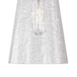 Capital Lighting Mila 6" Wide Nickel And Crackle Glass Mini Pendant -Golden Lighting Shop capital lighting mila 6 inch wide nickel and crackle glass mini pendant 617m3views2