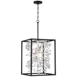 Carrine 15 1/4" Wide Black And Silver 4-Light Pendant Light -Golden Lighting Shop carrine 15 and one quarter inch wide black and silver 4 light pendant light 249d0views4