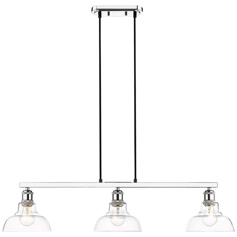 Golden Lighting Carver 35 1/2" Wide Chrome Linear Pendant Light 4 Golden Lighting Carver 35 1/2" Wide Chrome Linear Pendant Light - Image 2