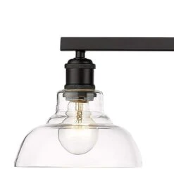 Golden Lighting Carver 35 1/2" Wide Matte Black Linear Pendant Light -Golden Lighting Shop carver 35 and one half inch wide matte black linear pendant light 128n0views1