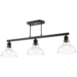 Golden Lighting Carver 35 1/2" Wide Matte Black Linear Pendant Light -Golden Lighting Shop carver 35 and one half inch wide matte black linear pendant light 128n0views3