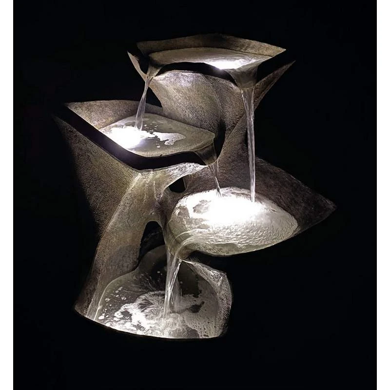 Cascading Pools 40" High Relic Nebbia LED Outdoor Fountain 4 Cascading Pools 40" High Relic Nebbia LED Outdoor Fountain - Image 2