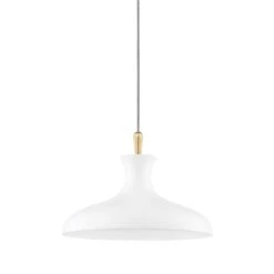 Cassidy 15" Wide Aged Brass And Soft White Pendant Light