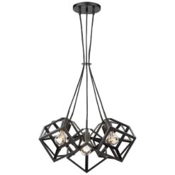 Golden Lighting Cassio 28" Wide Matte Black Metal 5-Light Pendant -Golden Lighting Shop cassio 28 inch wide matte black metal 5 light pendant 635c2views2