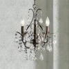 Castlewood Walnut And Crystal 3-Light Small Mini Chandelier -Golden Lighting Shop castlewood walnut and crystal 3 light small mini chandelier 83484cropped