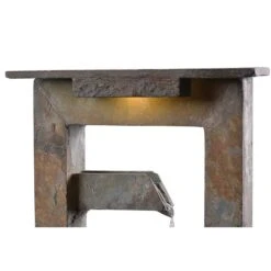 Channel 49" High Slate Stone Waterfall Fountain With Light -Golden Lighting Shop channel 49 inch high slate stone waterfall fountain with light 66k46views3