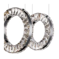 Charm 20 1/2" Wide Chrome LED Kitchen Island Light Pendant -Golden Lighting Shop charm 20 and one half inch wide chrome led kitchen island light pendant 59h75views1