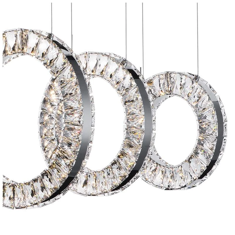 Charm 37 1/4" Wide Chrome LED Kitchen Island Light Pendant 5 Charm 37 1/4" Wide Chrome LED Kitchen Island Light Pendant - Image 3