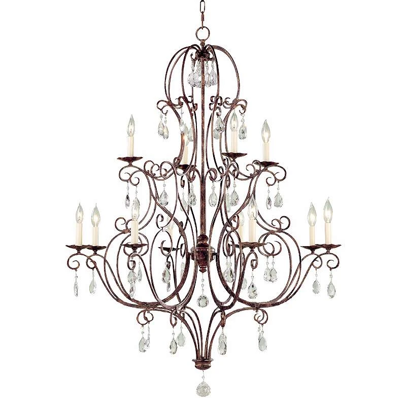 Chateau 36" Wide Mocha Bronze Twelve Light Chandelier 4 Chateau 36" Wide Mocha Bronze Twelve Light Chandelier - Image 2
